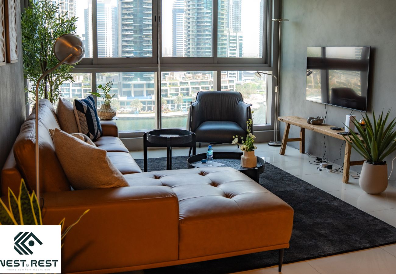 Apartment in Dubai - Spacious 2-Bedroom Marina View Apartment with Gym | High Floor | Dubai Marina Apartment in Dubai - Spacious 2-Bedroom Marina View Apartment with Gym | High Floor | Dubai Marina